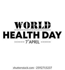 World health day 7th april t-shirt, banner design vector