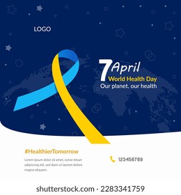 World Health day to Achieve Health For All. our health banner or invitation card.