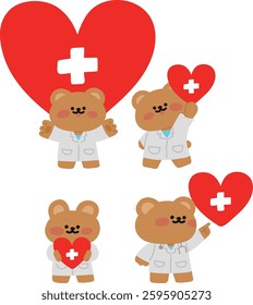 World Health Day Animal Doctor Character Collection 