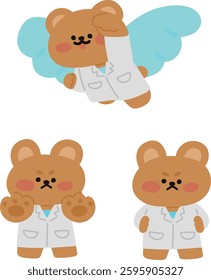 World Health Day Animal Doctor Character Collection 