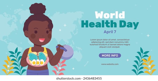 World Health Day background. Happy World Health Day Celebration. heart and stethoscope. April 7. Vector illustration design for Poster, Banner, Flyer, Greeting, Card, Post, Cover, Awareness campaign.