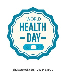 World Health Day background. Happy World Health Day Celebration. heart and stethoscope. April 7. Vector illustration design for Poster, Banner, Flyer, Greeting, Card, Post, Cover, Awareness campaign.