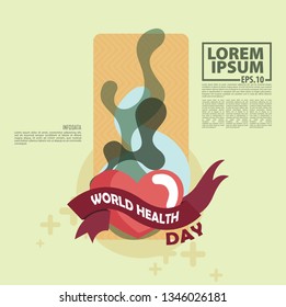 World health day background Vector eps 10