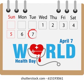 World Health Day background vector illustration.