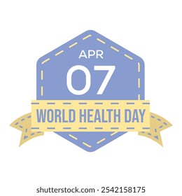 World health day badge vector