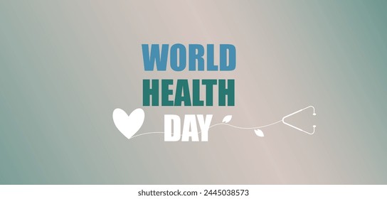world health day Blue Green And White Text Design