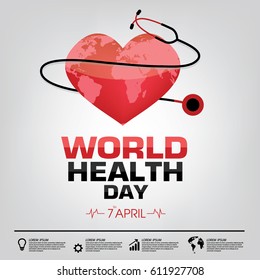 World Health Day Campaign Logo Icon Design Template. Vector Illustration