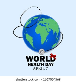 World Health Day Celebrated On April 7, Logo Icons For Your Design, Vector Illustration