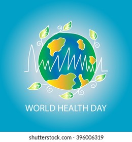 World Health Day Celebrating Card or Poster Design