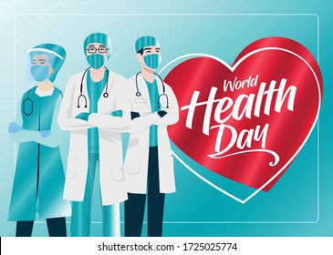 World Health Day, Celebration Concept Design. Post.