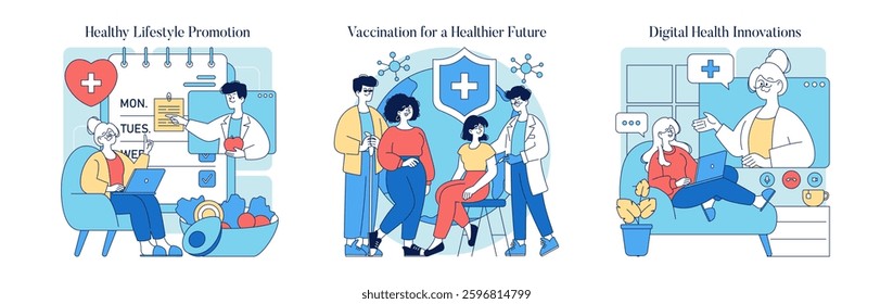 World Health Day celebration highlights healthy lifestyle promotion, vaccination for a healthier future, and digital health innovations. These themes emphasize the importance of wellness and