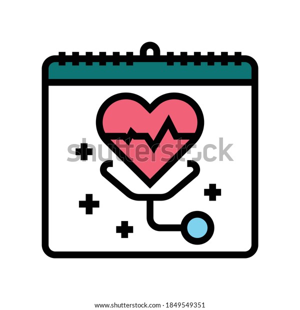 world health day color icon vector.\
world health day sign. isolated symbol\
illustration