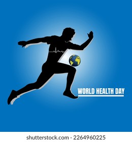 world health day concept. april 7 moment. illustration vector