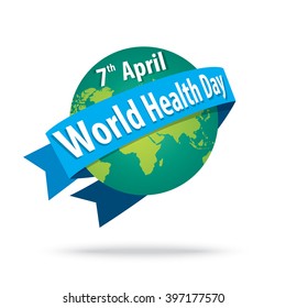 world health day. concept with the earth