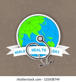 World health day concept with globe.