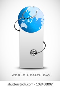 World health day concept with globe.