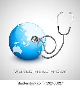 World health day concept with globe.