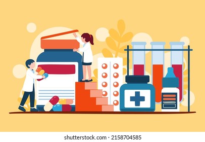 World Health day concept. Healthcare, health protection on global international event in april Flat vector illustration design 