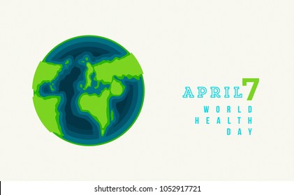 World Health Day Concept Minimal Design with Creative Elements