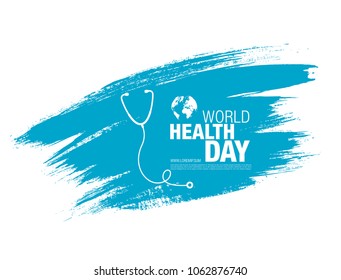 world health day concept poster, vector illustration