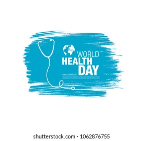 world health day concept poster, vector illustration