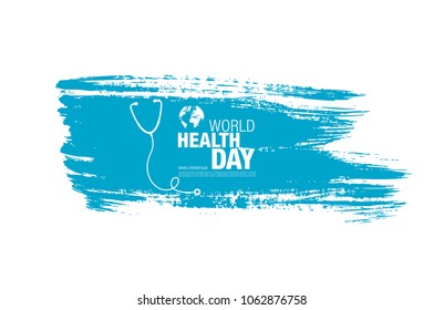 world health day concept poster, vector illustration