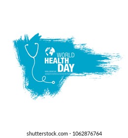 world health day concept poster, vector illustration