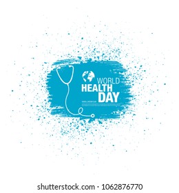 world health day concept poster, vector illustration