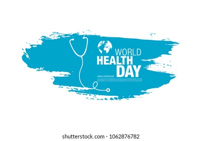 world health day concept poster, vector illustration