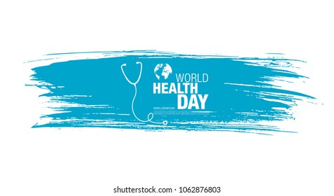 world health day concept poster, vector illustration