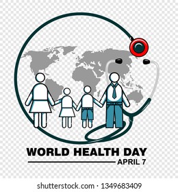 World health day concept , vector