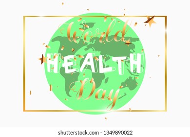 World Health Day concept.Healthy lifestyle.  7 April 2018. Vector illustration EPS10