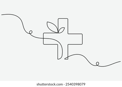 World health day continuous line drawing of isolate stethoscope outline simple vector icon