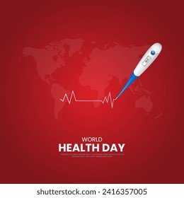 World Health Day. Health day creative design for social medai post.