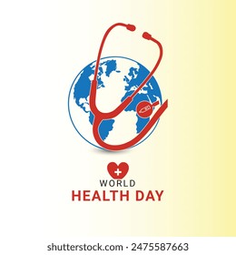 World Health Day. Health day creative design for social media post vector template design.