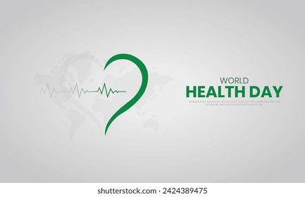 World Health Day. design for banners, posters, and vector art. 3D illustration