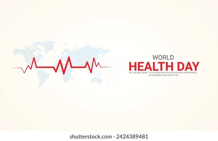 World Health Day. design for banners, posters, and vector art. 3D illustration