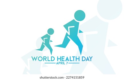 World Health Day design vector. Gradient design vector on white background. April 7. Poster, banner, card, background. Eps 10.