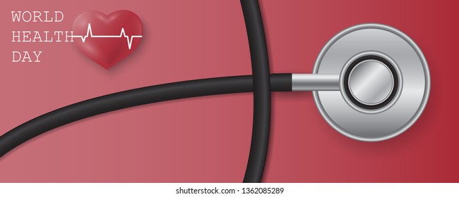 	
World health day with doctor stethoscope