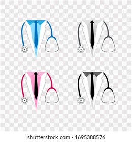 World Health Day, doctor and stethoscope design. Icons on a transparent background for World Health Day.