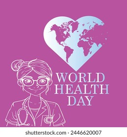 World Health Day Editable Vector