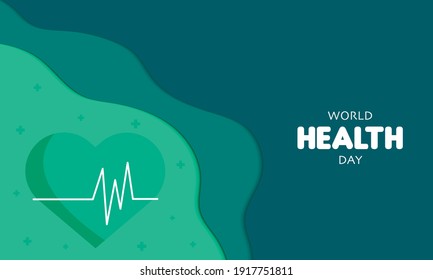 World Health Day Flat Background Vector