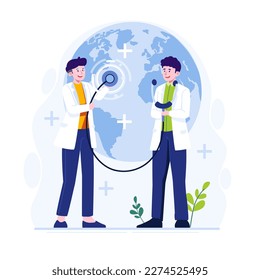 World health day flat illustration
