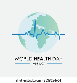 World Health Day is a global health awareness day celebrated every year on 7th April. Vector illustration design