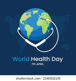 World Health Day Is A Global Health Awareness Day Celebrated Every Year On 7th Of April. Vector Illustration Design
