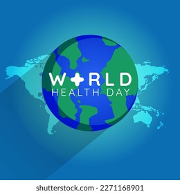 World Health Day is a global health awareness day celebrated every year on 7th April, Special greeting card for world health day