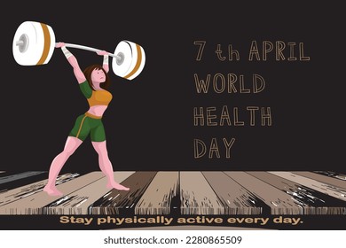 World health day. World Health Day is a global health awareness day celebrated every year on 7th April. Vector illustration design. Banner Poster. Greeting card. world health day template. eps 10.