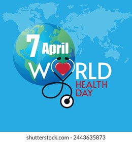 World Health Day is a global health awareness day celebrated every year on 7th April. World Health day 2024 concept World health day concept banner design with doctor stethoscope
