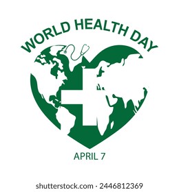 World Health Day is a global health awareness day celebrated every year on 7th April. Vector illustration design EPS 10