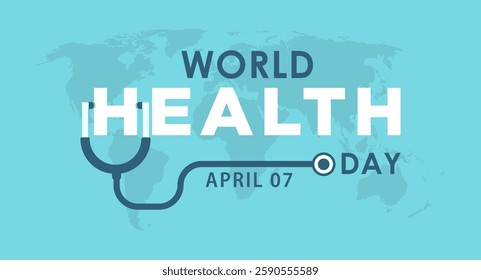World Health Day is a global health awareness day celebrated every year on April. Vector illustration design